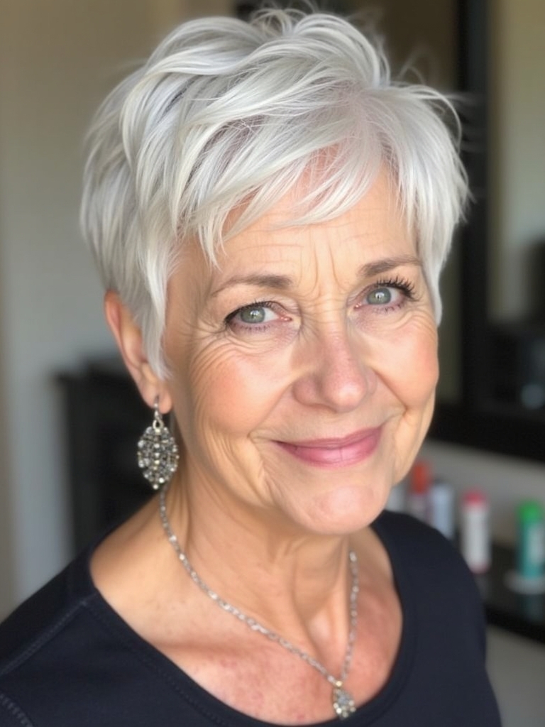 Hairstyles For Thin Fine Hair Over 60: The Pixie Power Cut