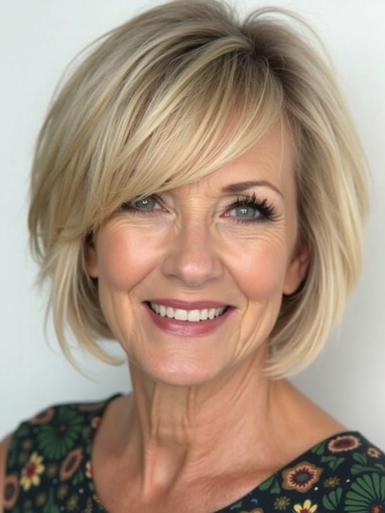 Hairstyles For Thin Hair Fine Over 50: The Classic Bob