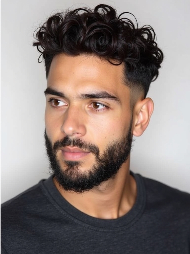 Curly Hairstyles for Guys: The Classic Taper