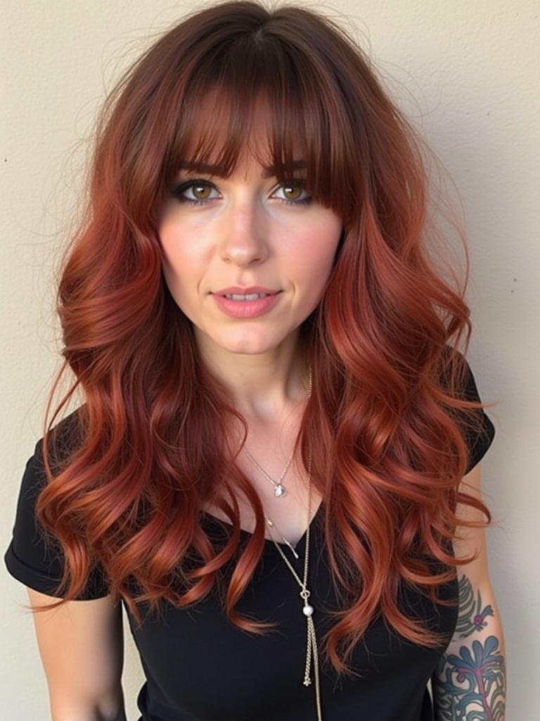 Edgy Hair Color Ideas Copper: Copper Crimson Melt