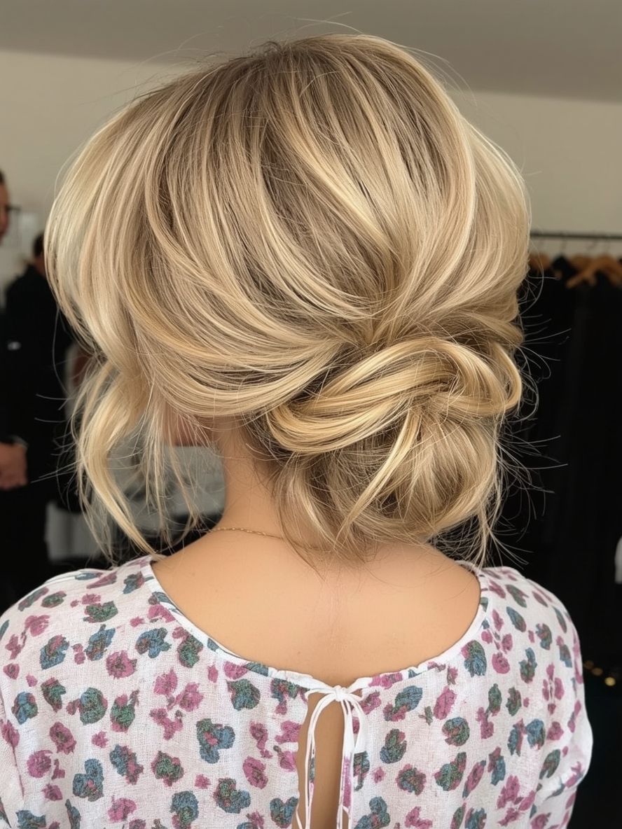 Low Twisted Bun Prom Hairstyles