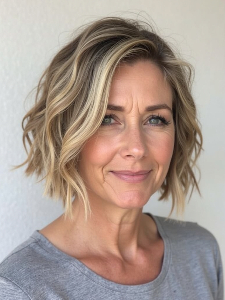 Hairstyles For Thin Hair Fine Over 50: Rounded Bob