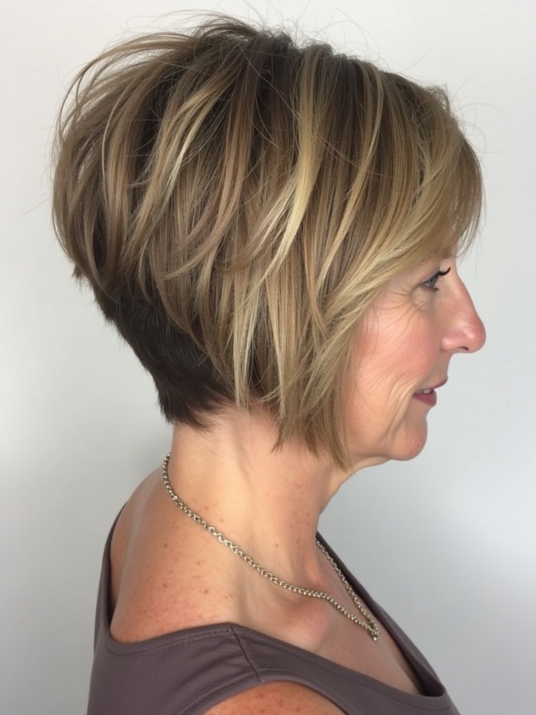 Hairstyles For Thin Hair Fine Over 50: Inverted Bob