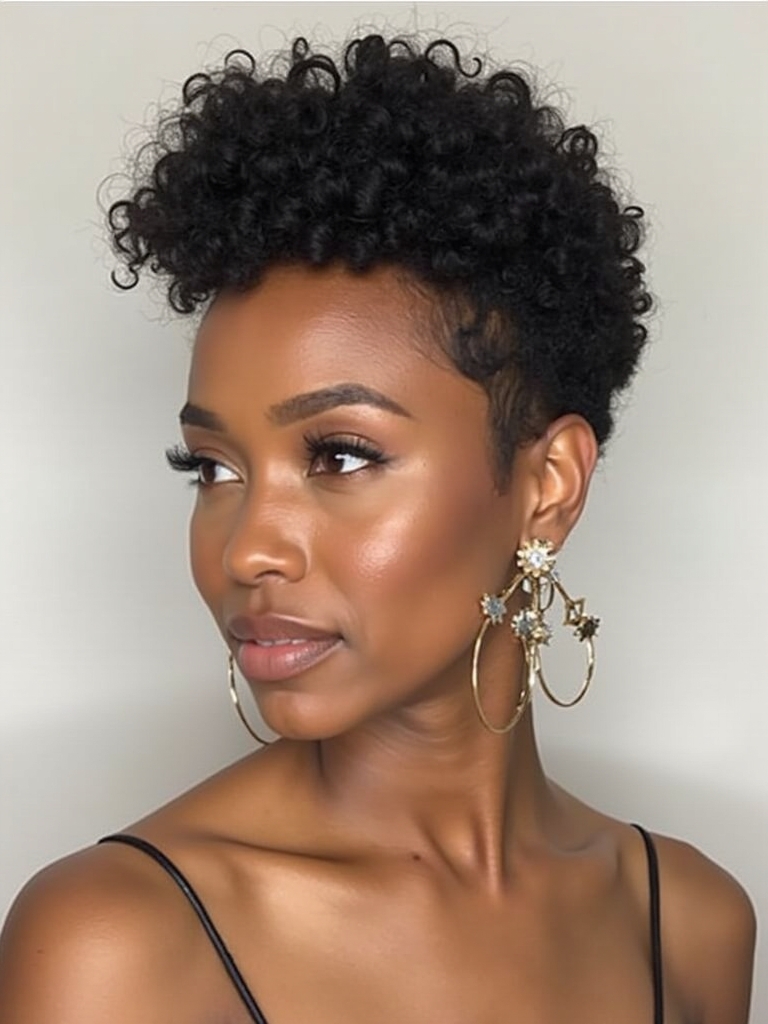 Stunning Short Haircuts for Black Women: The Curly Pixie