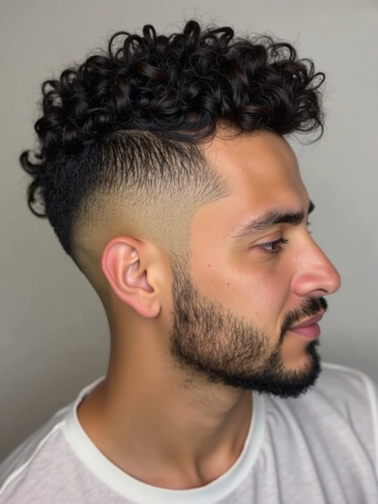 Curly Hairstyles for Guys: The Frohawk