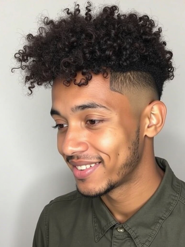 Hairstyles For Men Curly Hair: The Frohawk