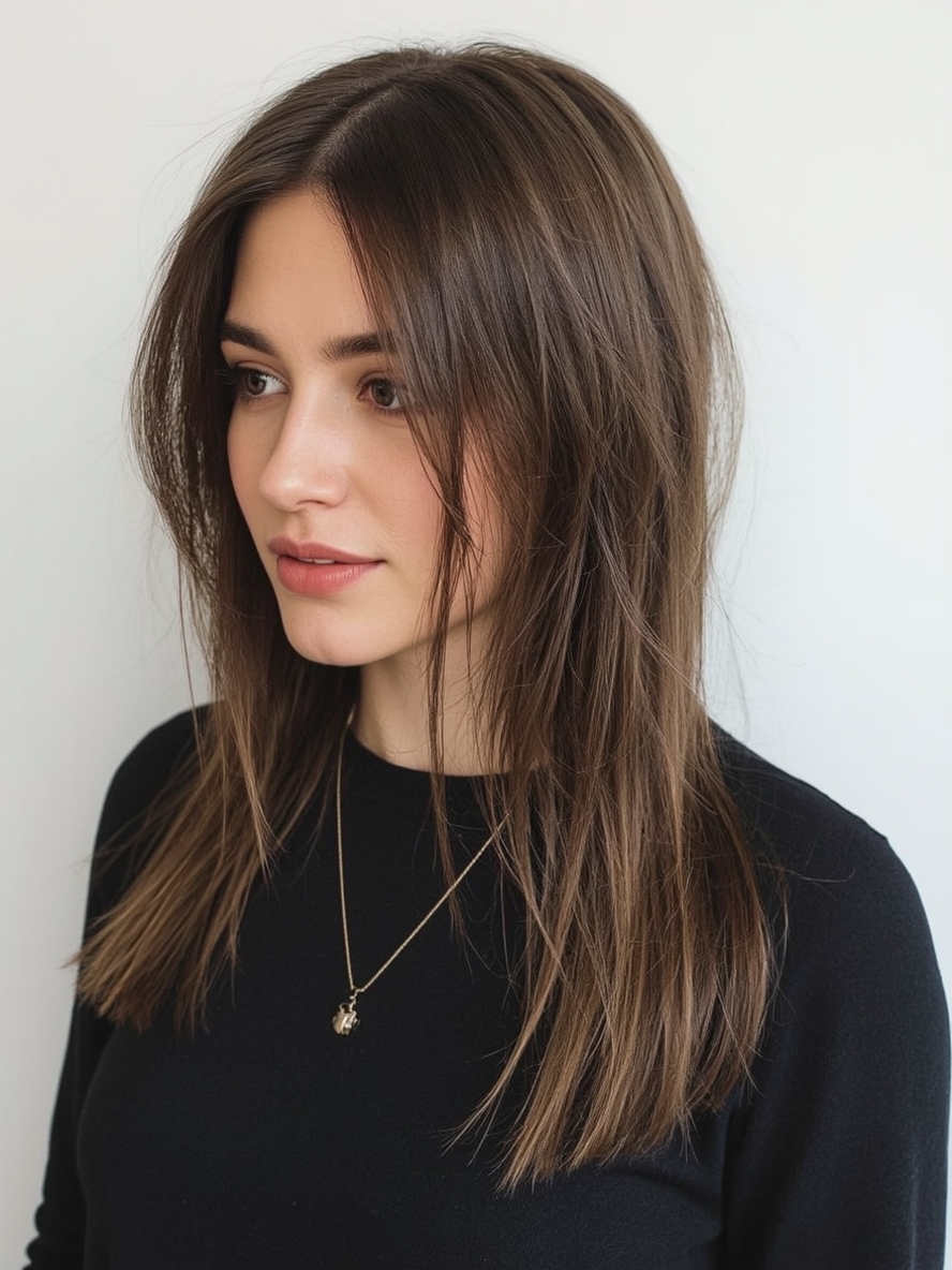 Shoulder Length Hairstyle For Thin Hair Fine: Sleek and Straight