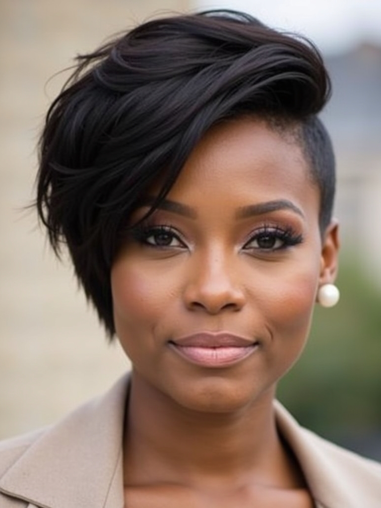 Stunning Short Haircuts for Black Women: The Angled Bob