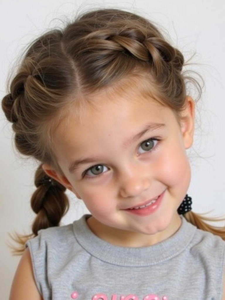 Hair Styles Kids: Twisted Crown Braid