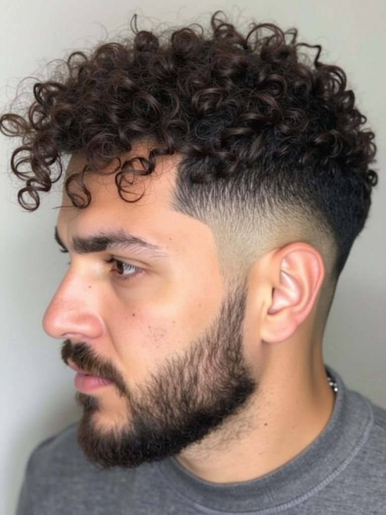 Curly Hairstyles for Guys: The Low Fade with Curls