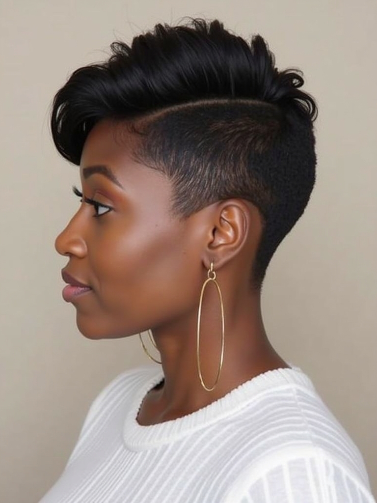 Stunning Short Haircuts for Black Women: The Pompadour