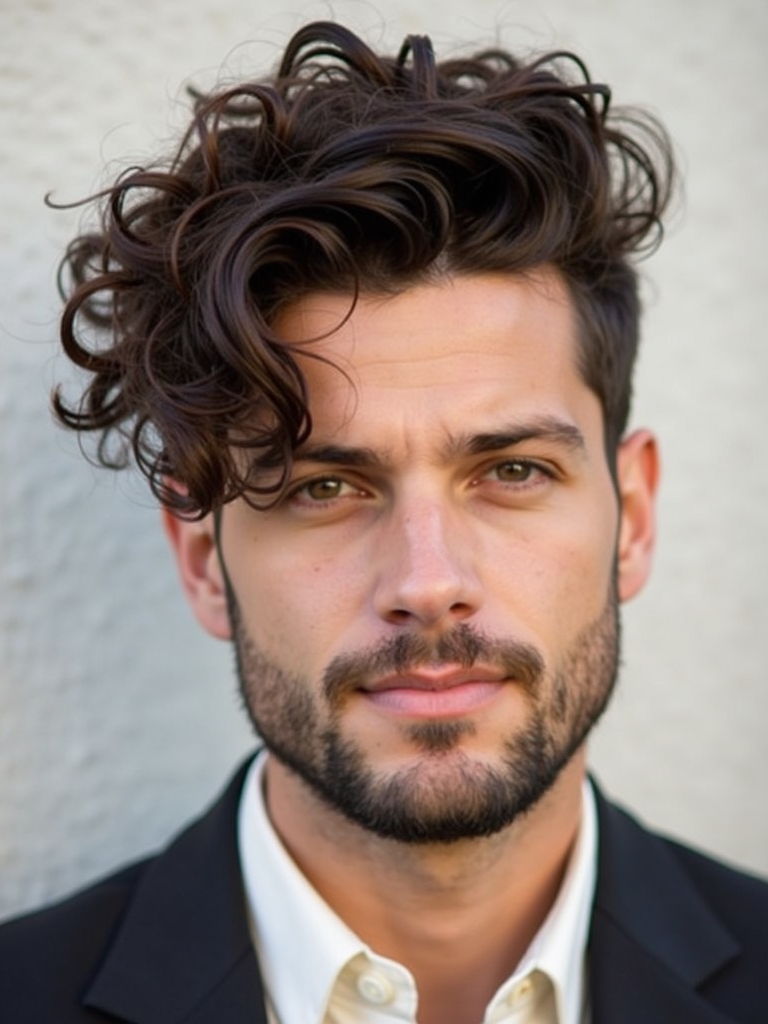 Curly Hairstyles for Guys: The Comb Over