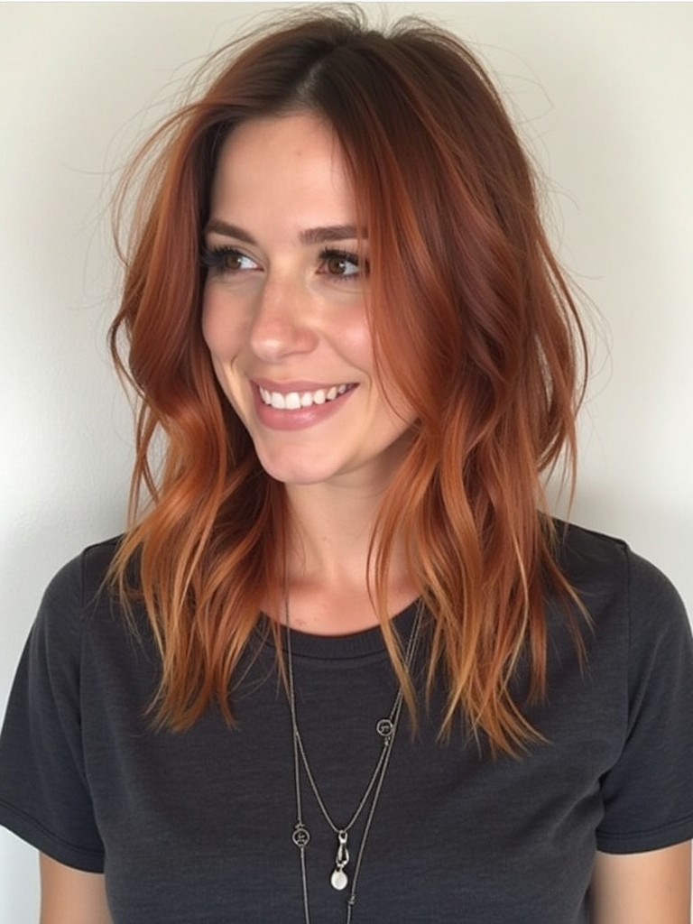 Edgy Hair Color Ideas Copper: Copper Babylights