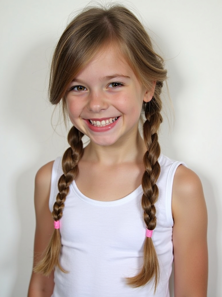 Long Haircut Ideas: Dutch Braid Pigtails