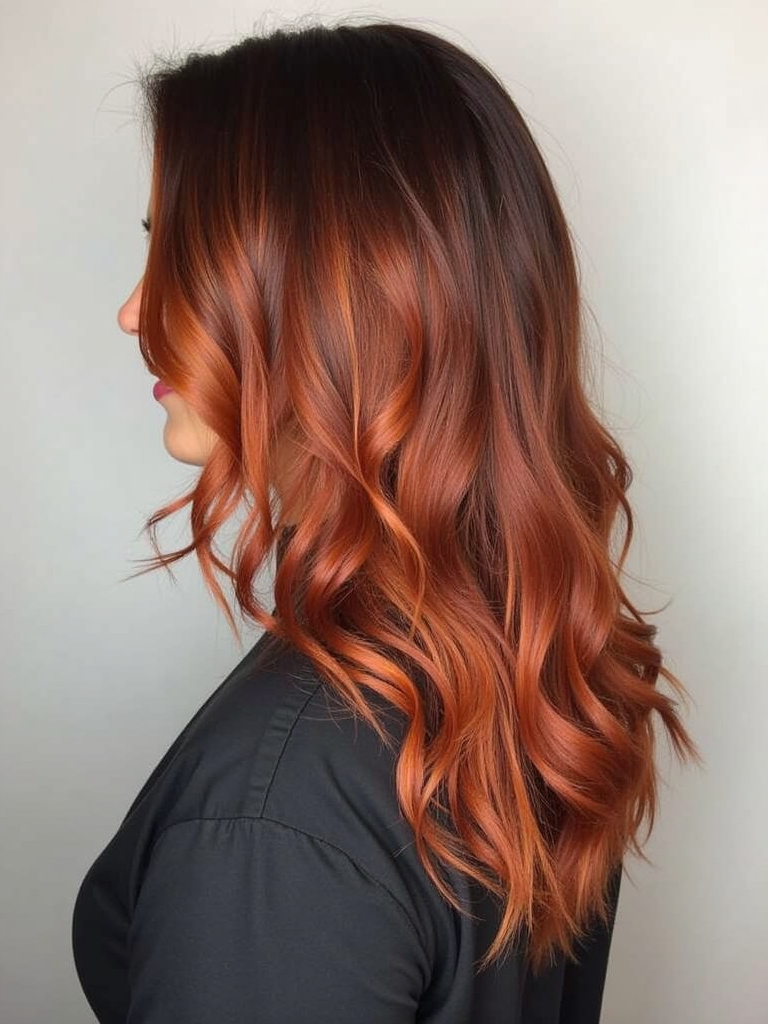 Edgy Hair Color Ideas Copper: Copper Shadow Roots