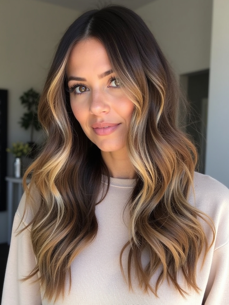 Caramel Highlights on Brown Hair: Sun-Kissed Ends