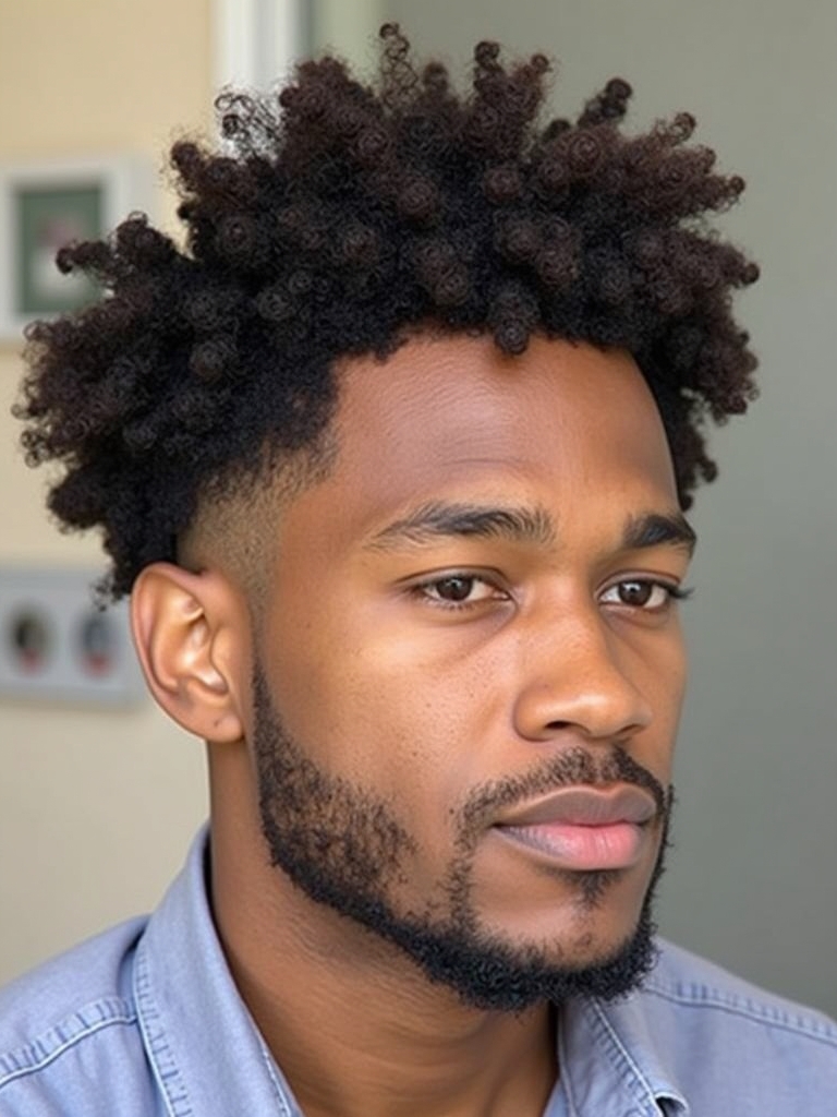 Curly Hairstyles for Guys: The Natural Afro