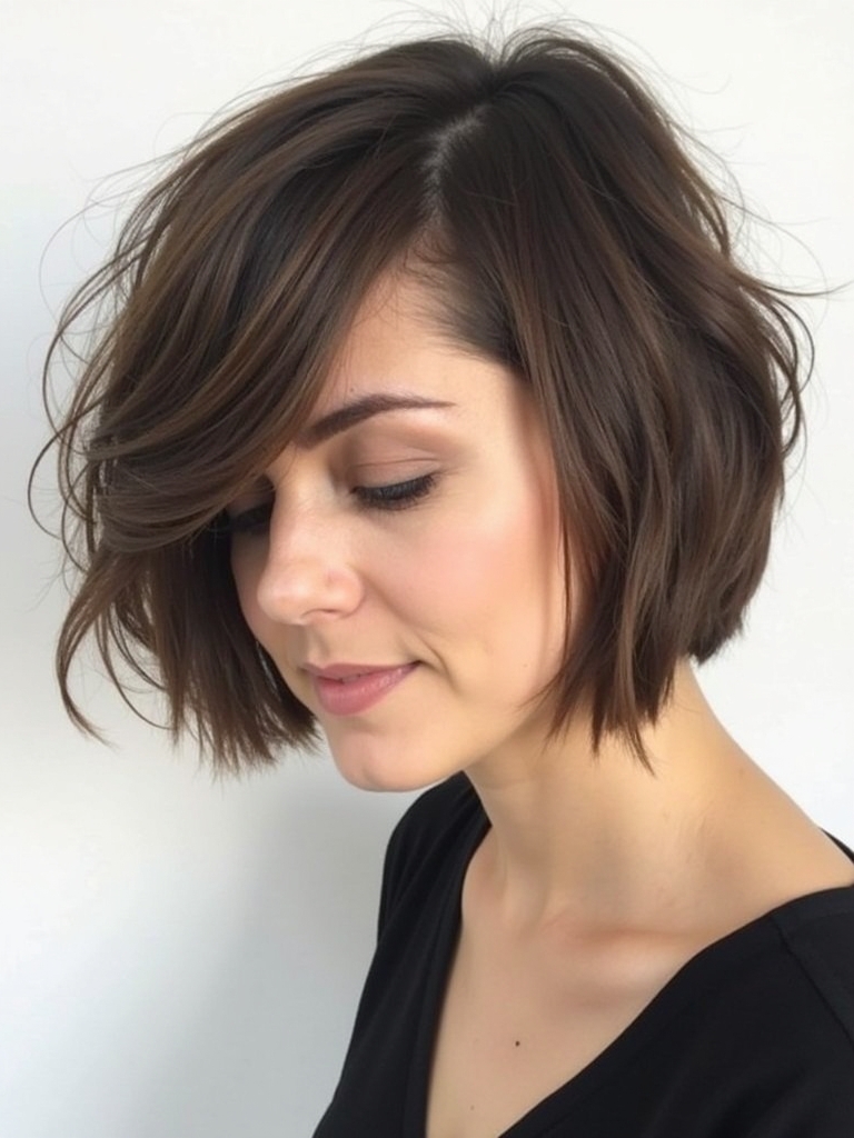 Angled Bob Haircut: The Textured Edge