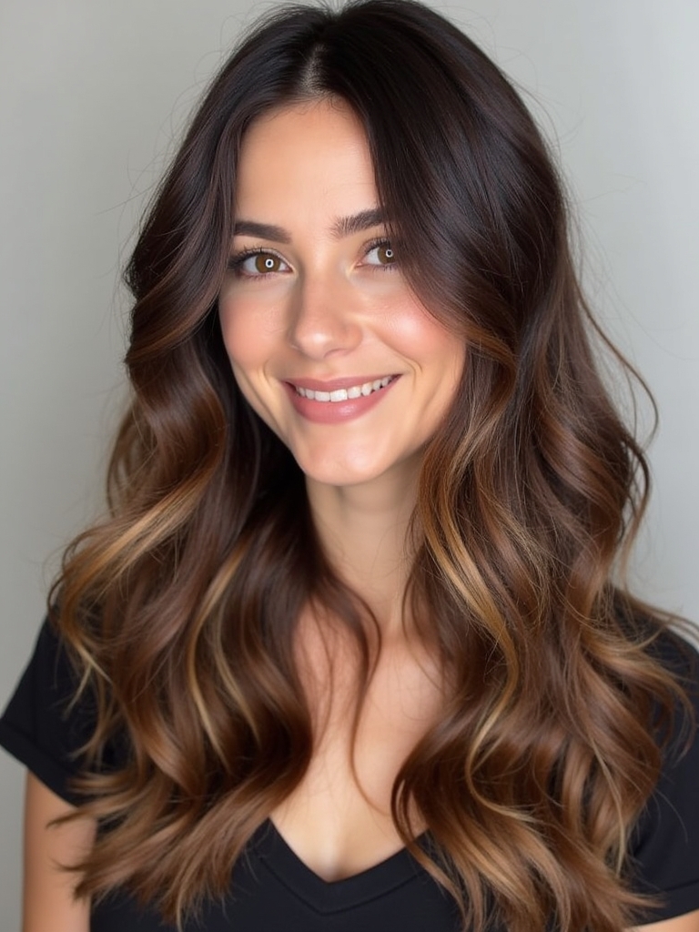 Caramel Highlights on Brown Hair: Bronzed Brilliance