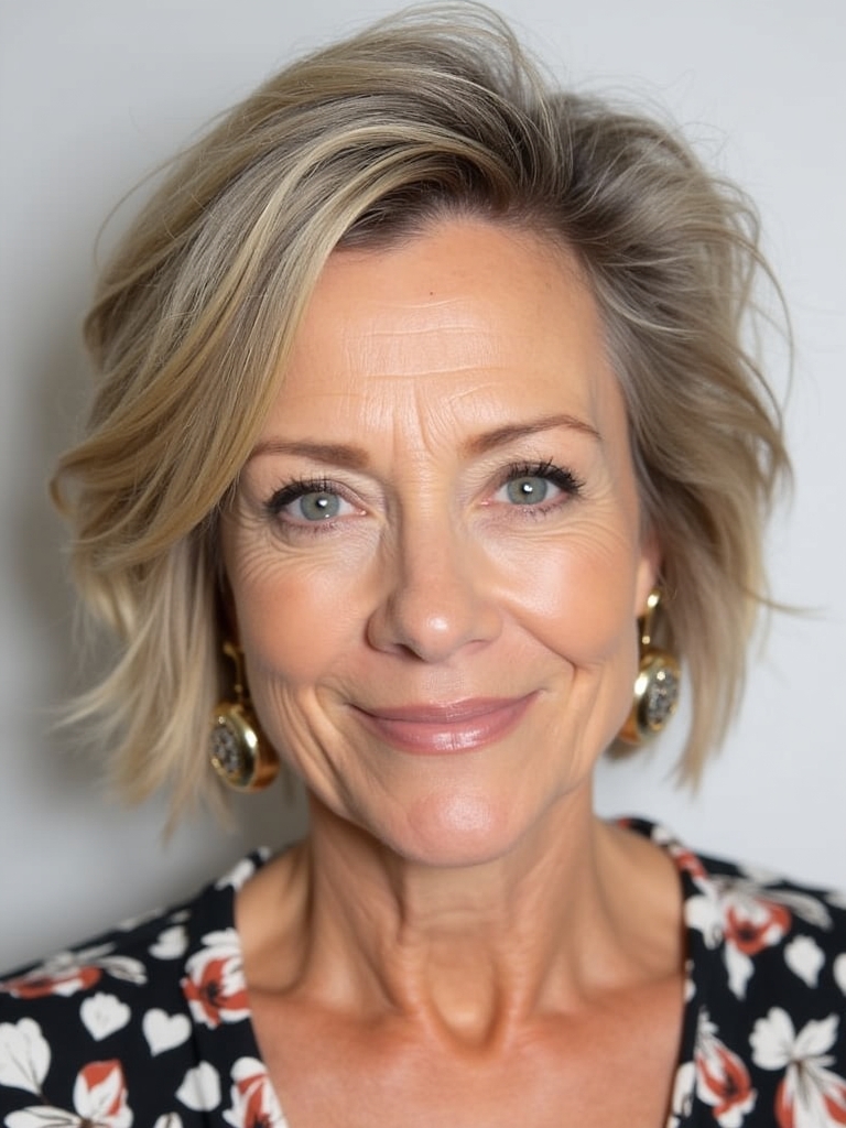 Hairstyles For Thin Hair Fine Over 50: Face-Framing Layers