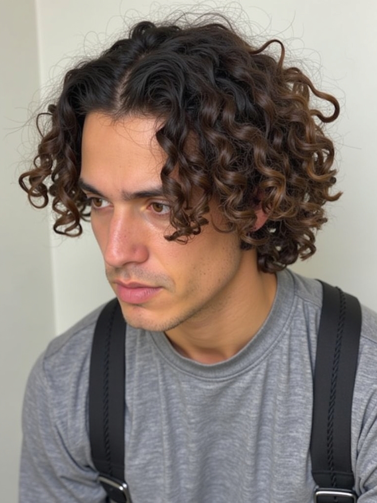 Curly Hairstyles for Guys: The Long Braids
