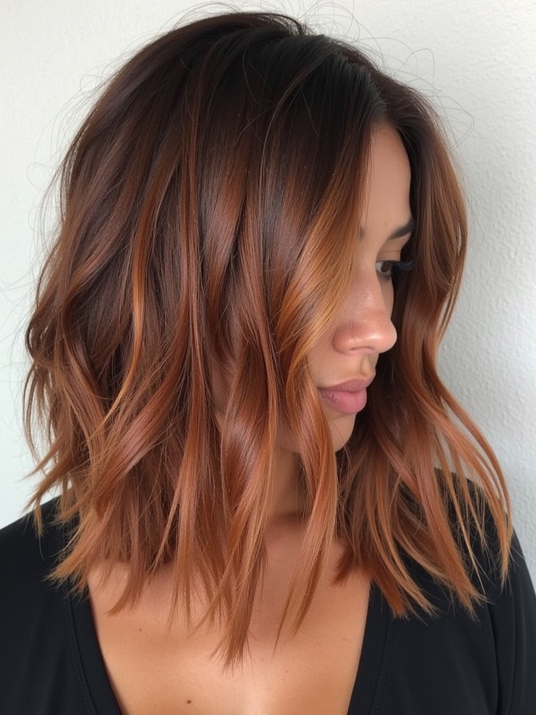 Edgy Hair Color Ideas Copper: Copper Reverse Highlights