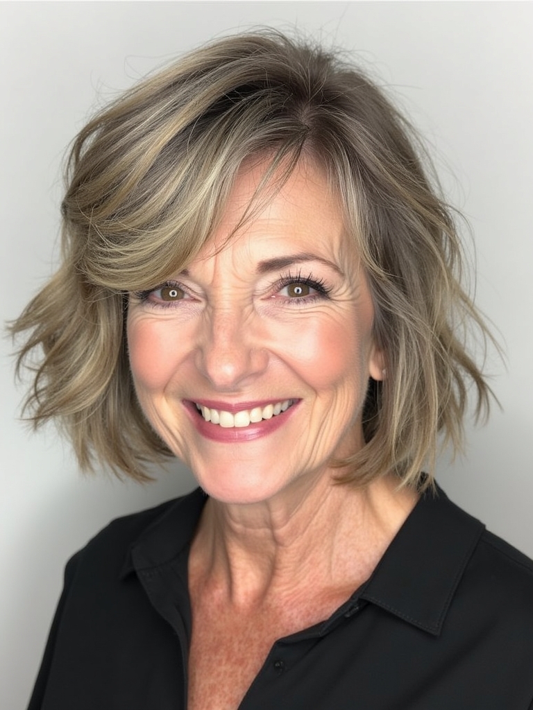 Hairstyles For Thin Fine Hair Over 60: The Layered Bob