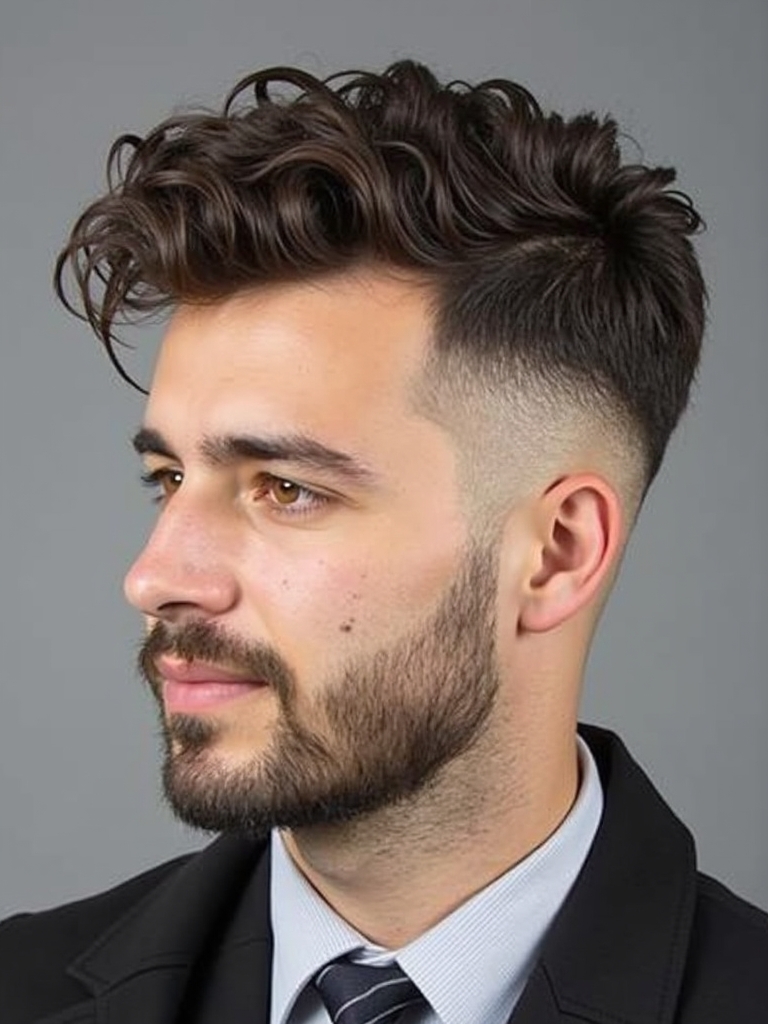 Curly Hairstyles for Guys: The Modern Fade