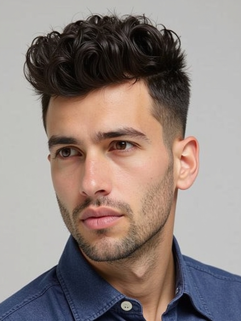 Hairstyles For Men Curly Hair: The Curly Quiff