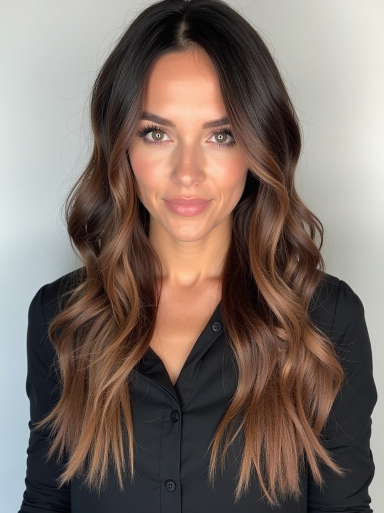 Caramel Highlights on Brown Hair: Bold Balayage Beauty