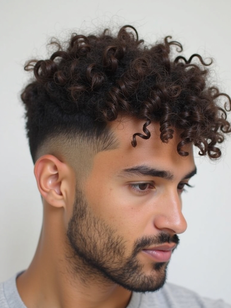 Curly Hairstyles for Guys: The Sponge Twist