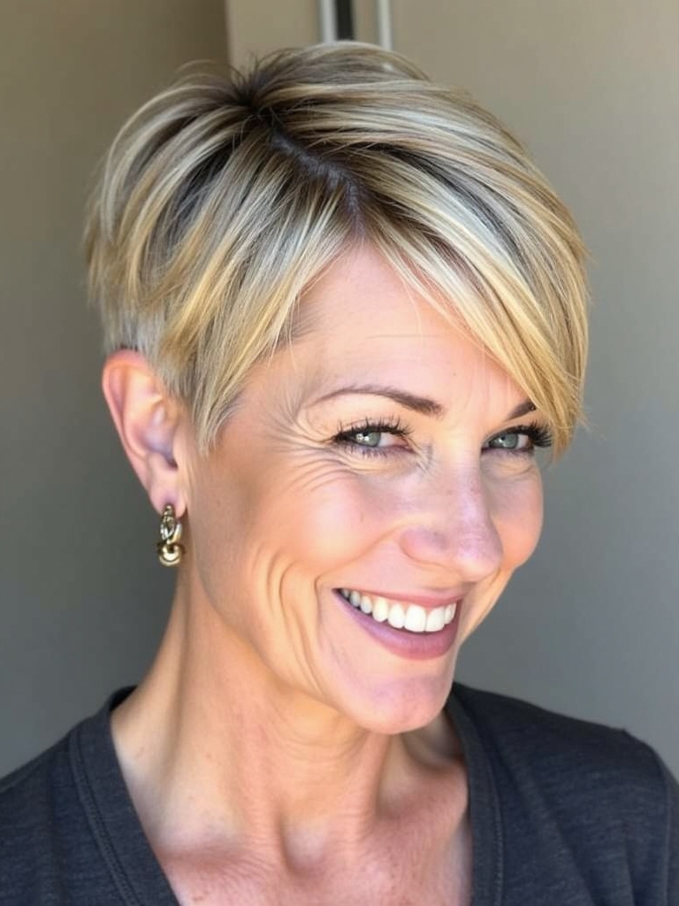 Hairstyles For Thin Hair Fine Over 50: Long Pixie