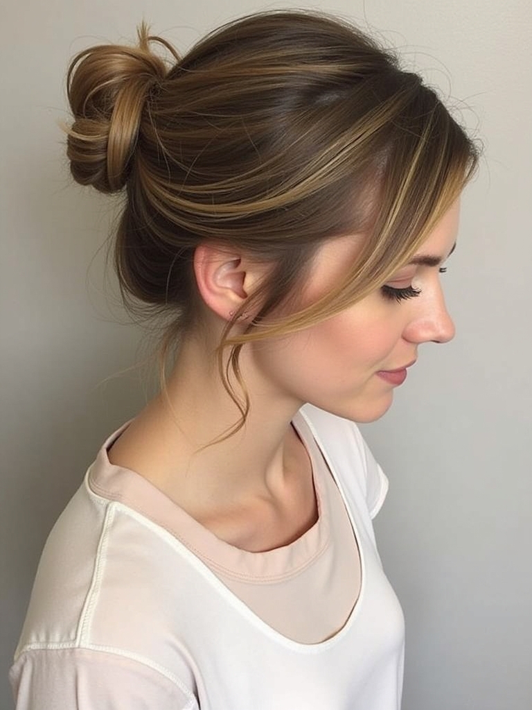 Space Buns for Collarbone Length Hair