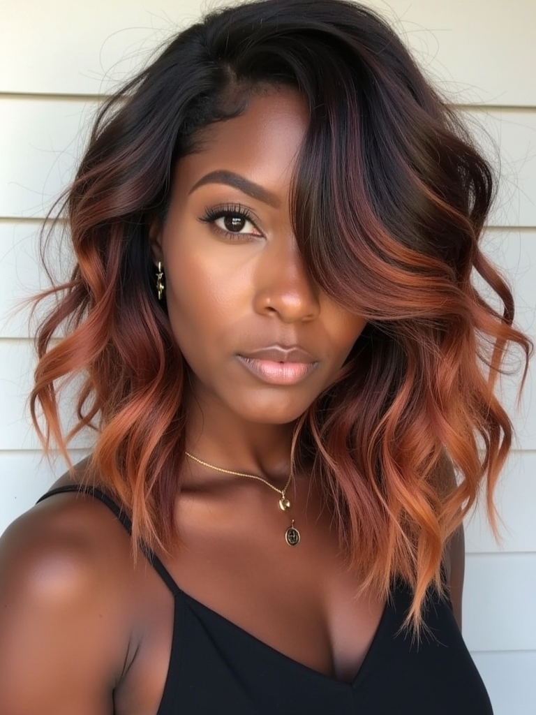 Edgy Hair Color Ideas Copper: Copper Underlights