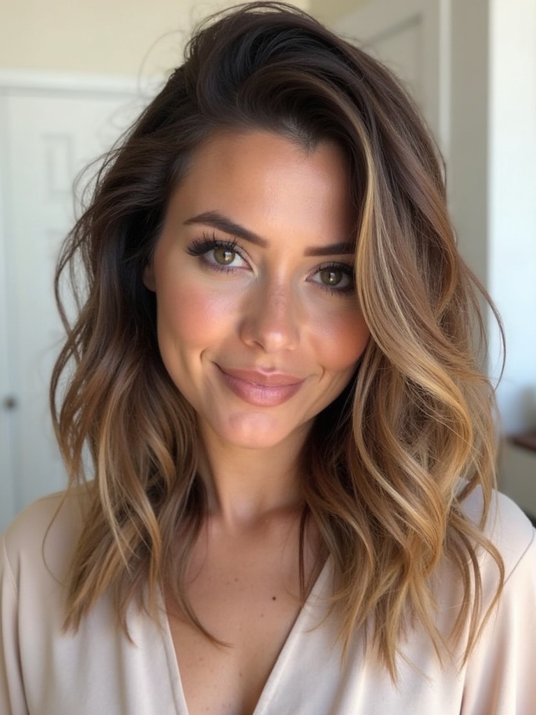 Shoulder Length Hairstyle For Thin Hair Fine: Natural Texture