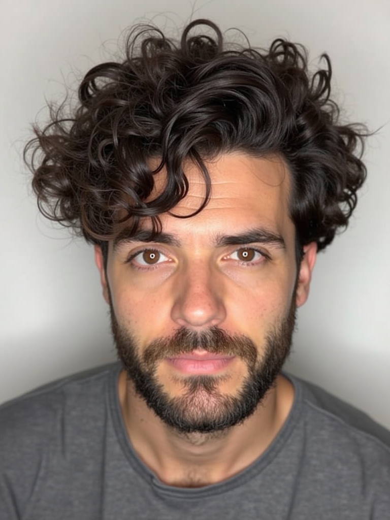 Hairstyles For Men Curly Hair: The Messy Waves
