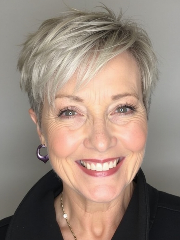 Hairstyle For Thin Fine Hair Over 50: Tapered Haircut