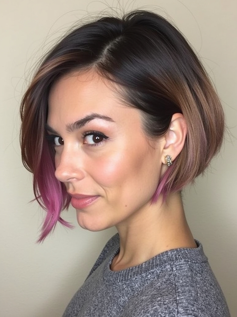 Angled Bob Haircut: The Color Block