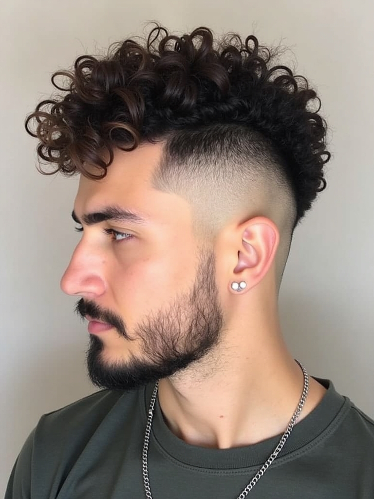 Hairstyles For Men Curly Hair: The Curly Mohawk