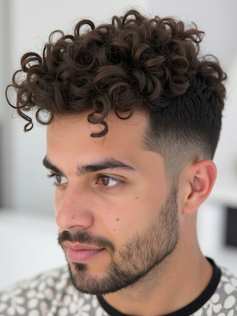 Hairstyles For Men Curly Hair: The Curly Caesar Cut