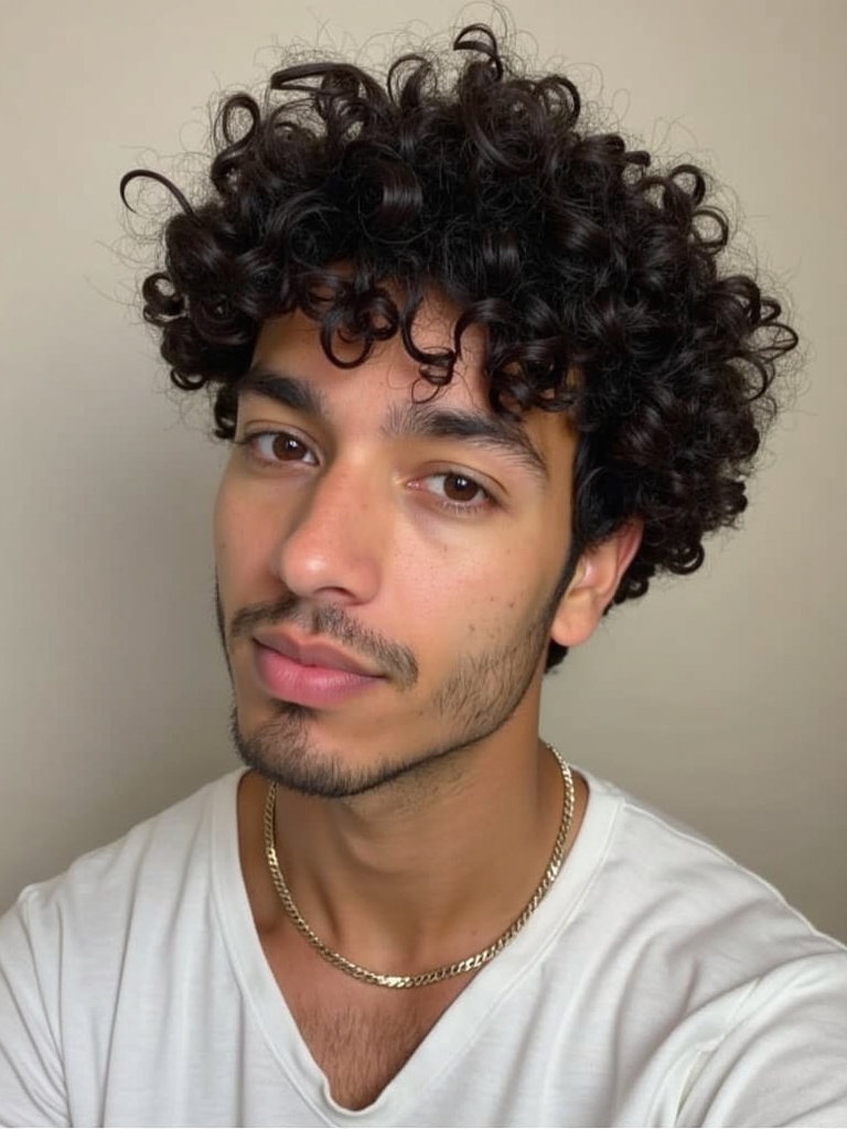 Curly Hairstyles for Guys: The Defined Curls with Product