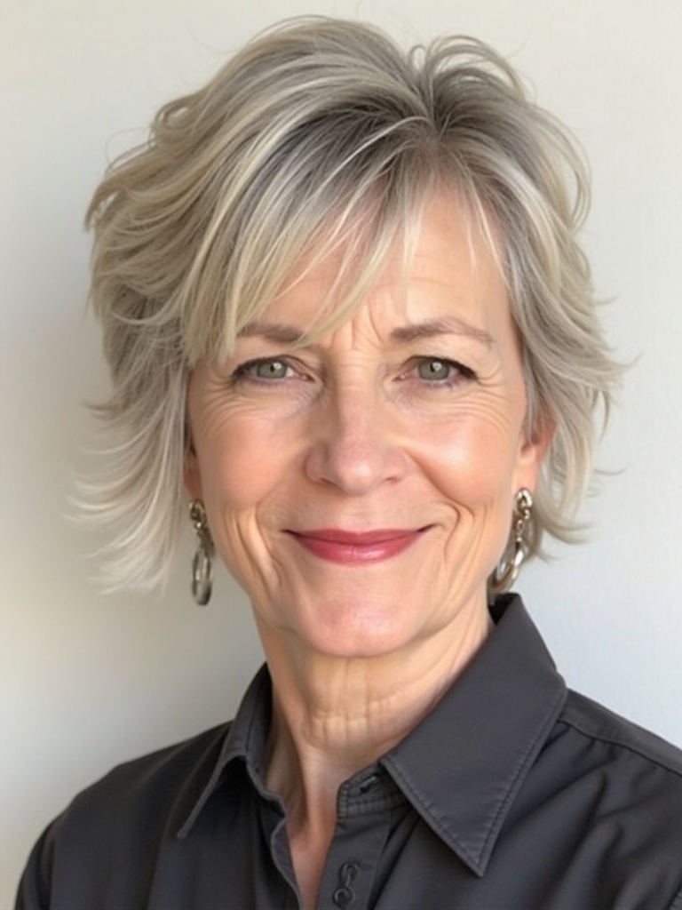 Hairstyles For Thin Fine Hair Over 60: Cropped Cut