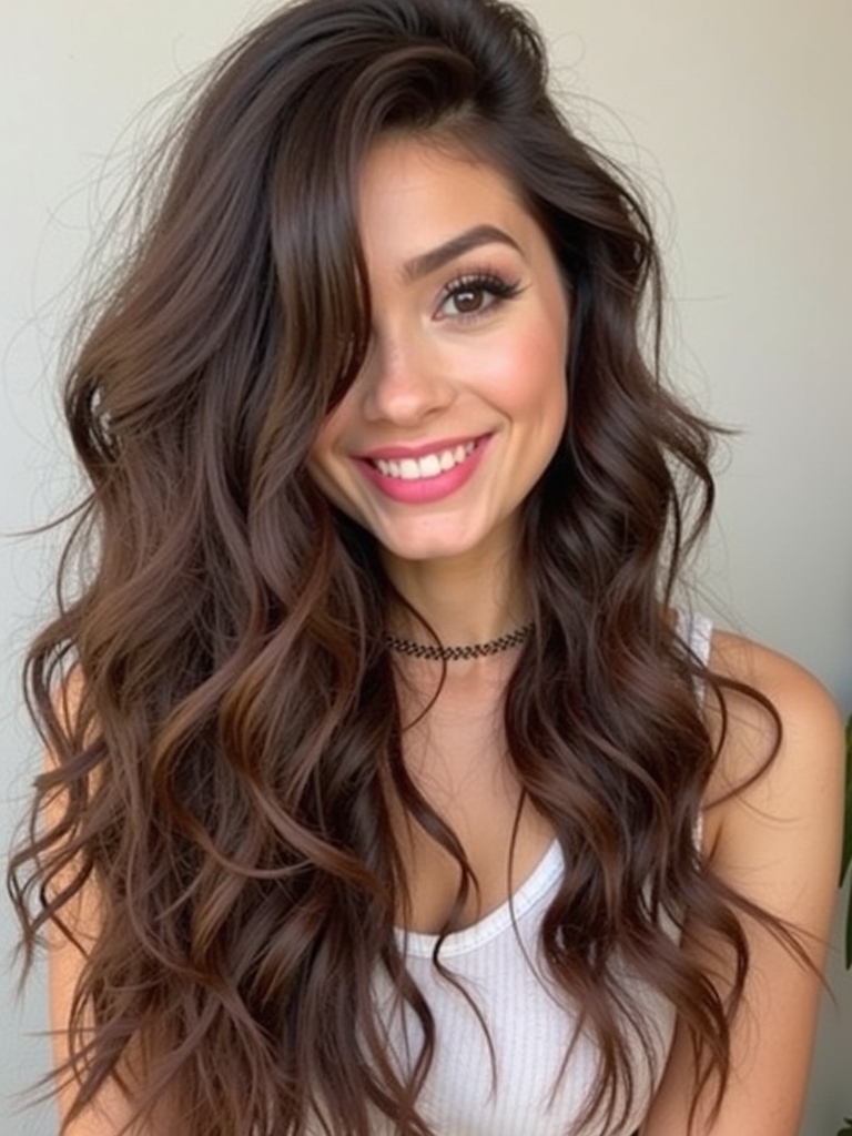 Long Haircut Ideas: Crimped Hair