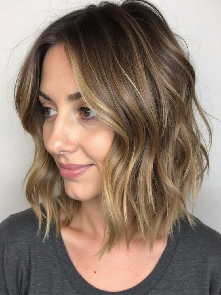 Stacked Collarbone Length Bob