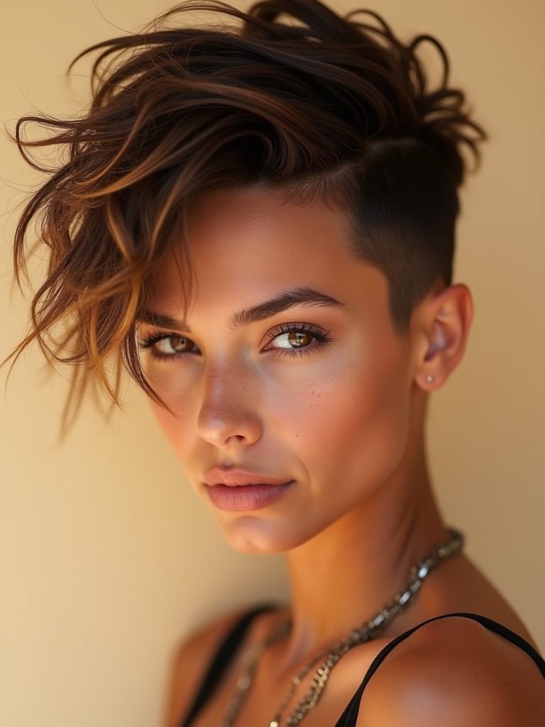 Brunette Summer Hair 2025: Brunette Faux Hawk