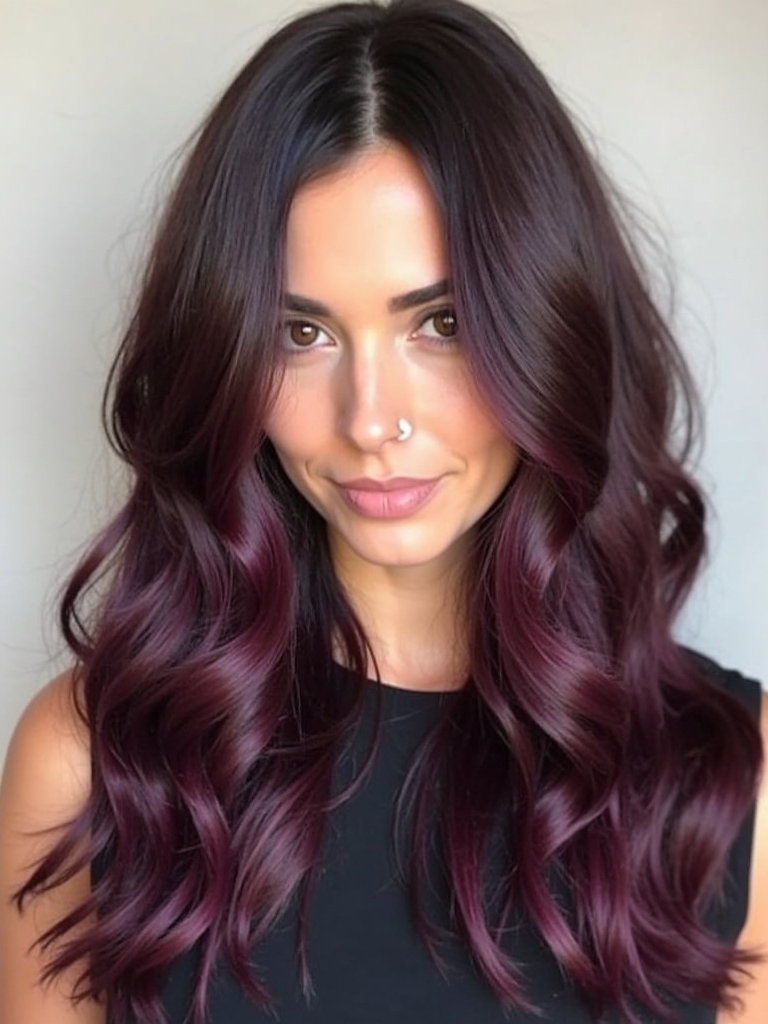 Plum Brown Fall Hair Color