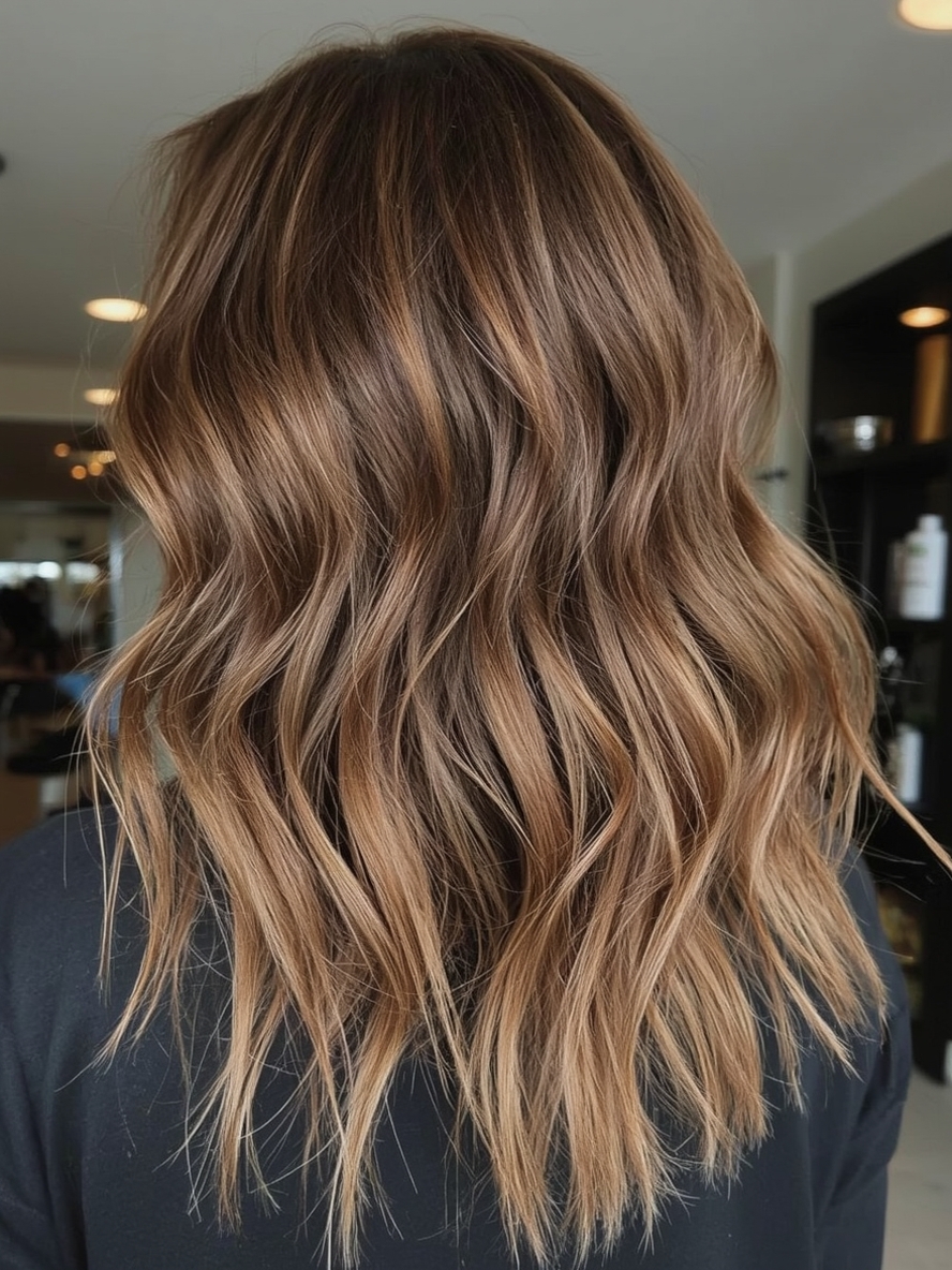 Caramel Highlights on Brown Hair: Golden Glaze