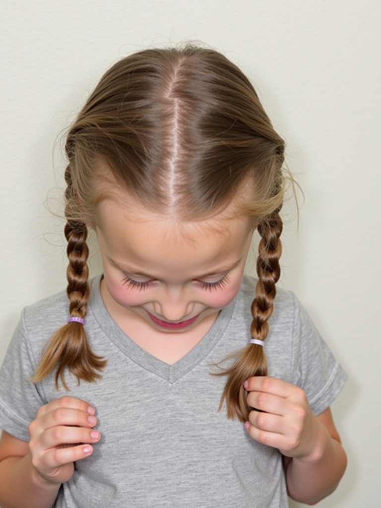 Hair Styles Kids: Messy Pigtails