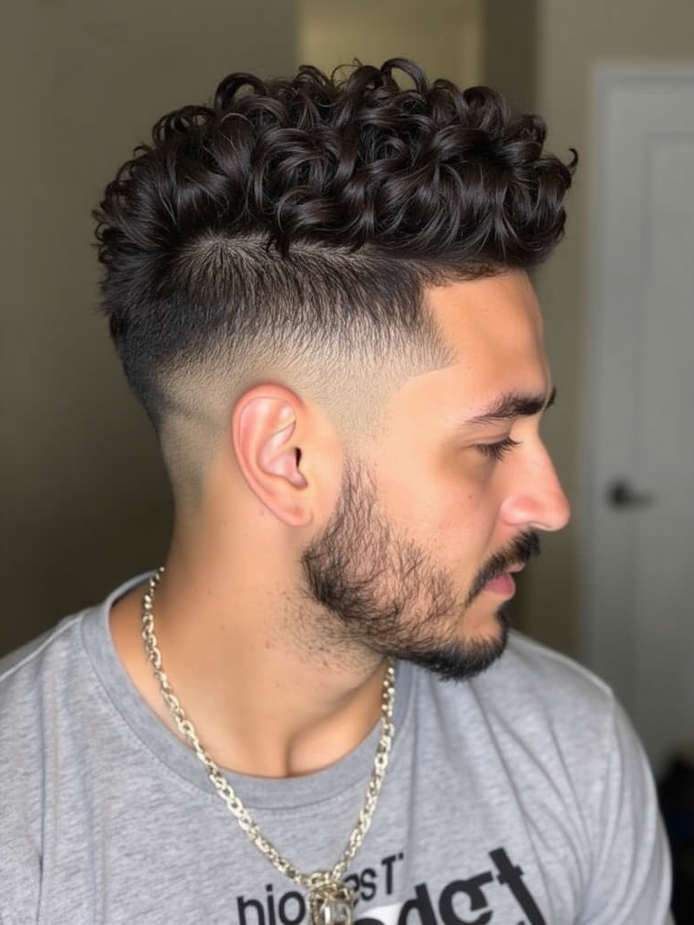 Curly Hairstyles for Guys: The Faux Hawk