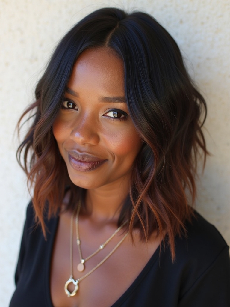 Edgy Hair Color Ideas Copper: Copper-Infused Black